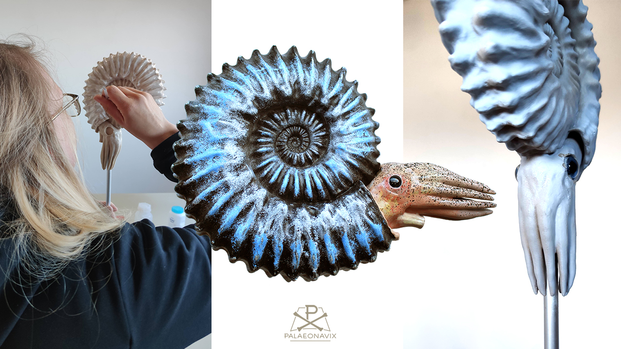 Ammonite sculpting 3D print Aulacostephanus Jurassic fossils