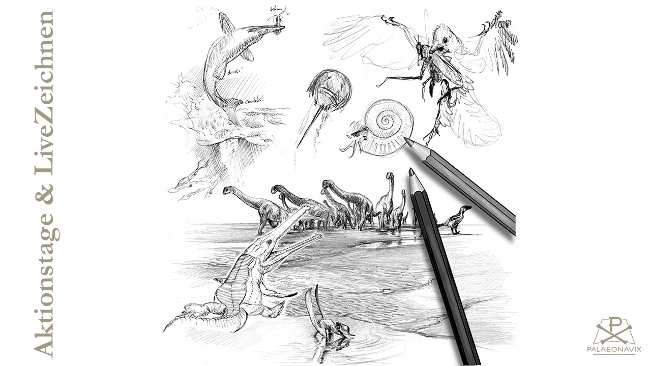 Live Palaeo Art paleoart zeivezeichnen Freddi Spindler