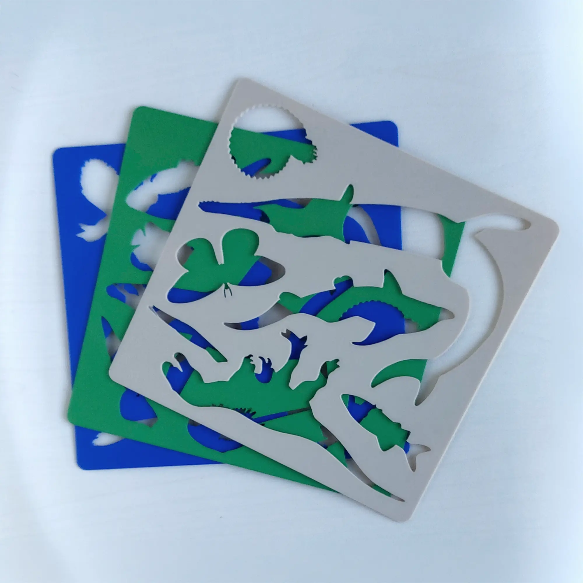 Malschablonen mit Urzeit-Motiven